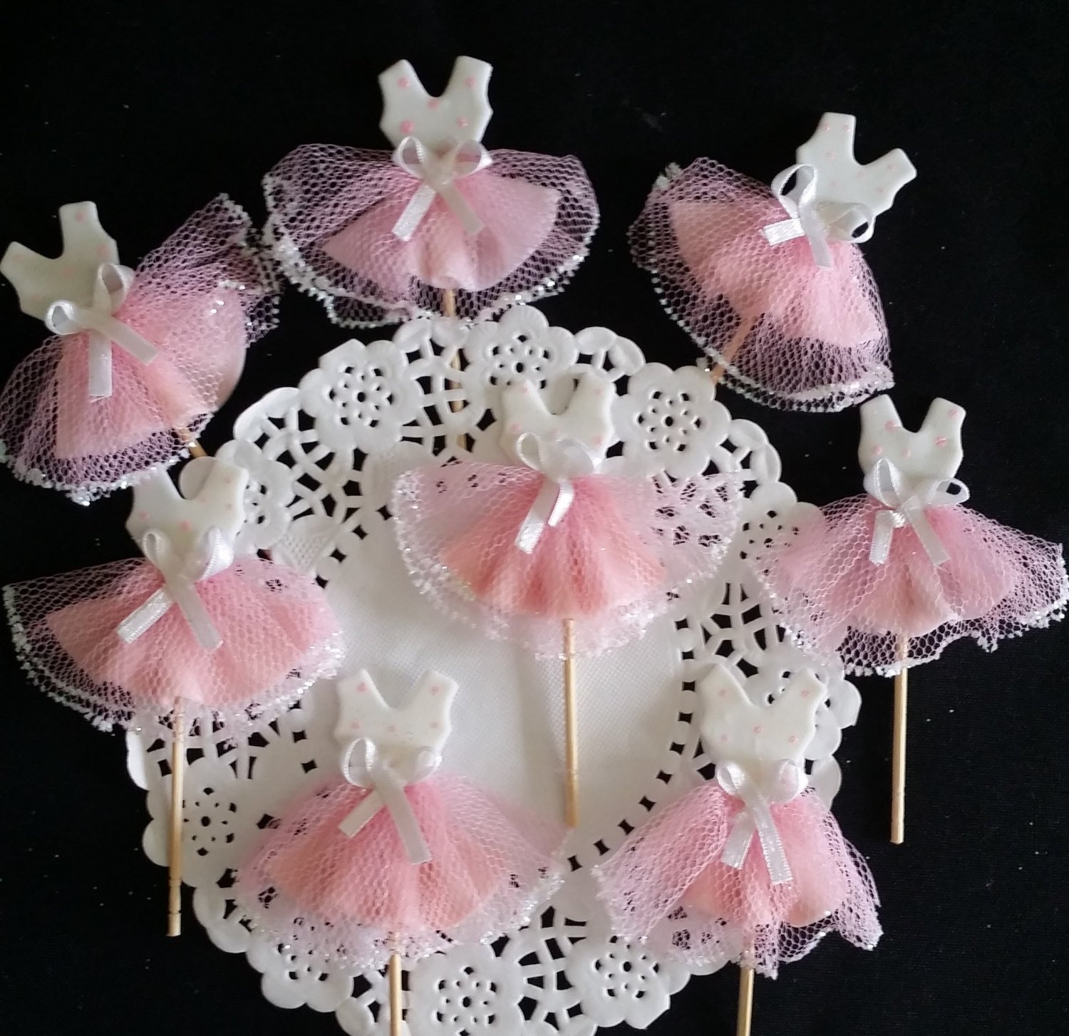 A Ballerina Tutu Baby Shower Cupcake Topper