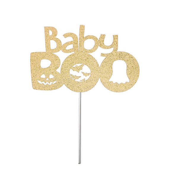 A Baby Shower Ghost Pumpkin Baby Cake Topper