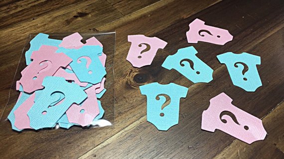 A Baby Shower Gender Reveal Confetti