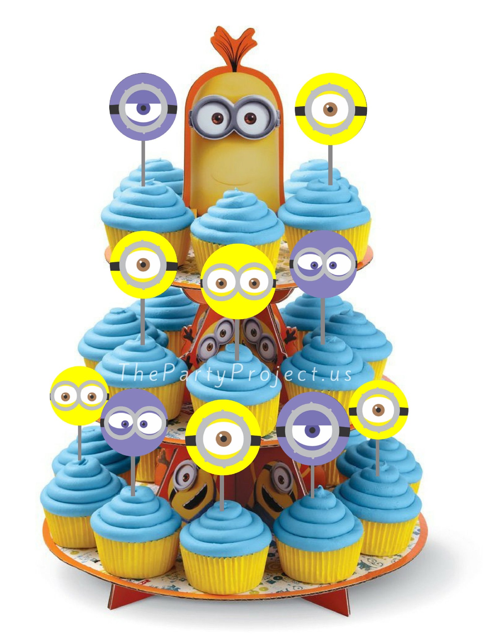 A DIY PRINTABLE Minions Baby Shower Cupcake Toppers