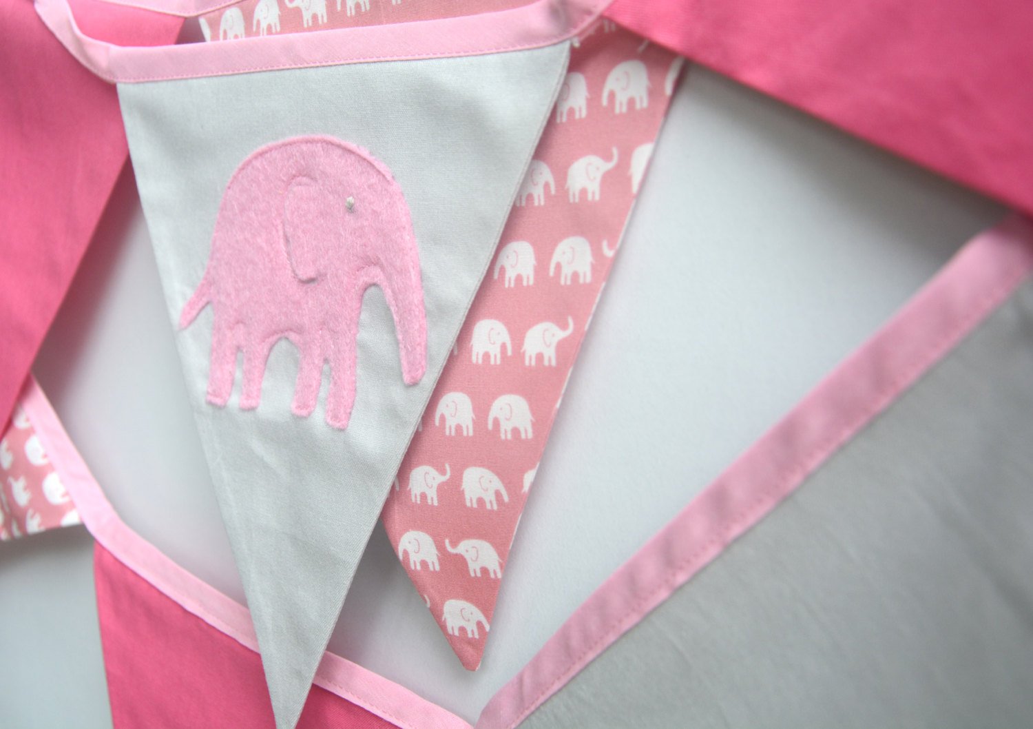 A Beautiful Pink Elephant Baby Shower Bunting