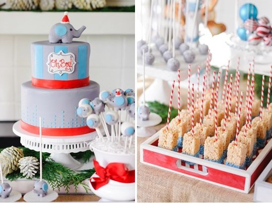 A WINTER ELEPHANT BABY SHOWER THEME