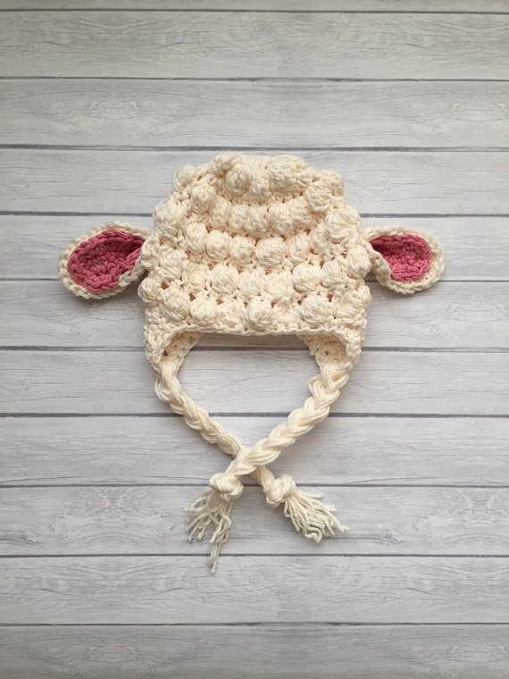 A Baby Shower Crochet Lamb Hat