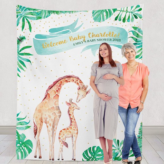 A Tropical Baby Shower Backdrop