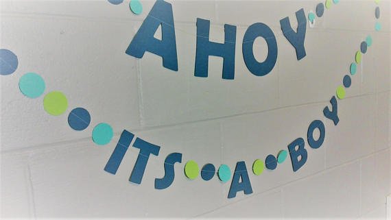 A Cool AHOY Its a BOY Baby Shower Garland