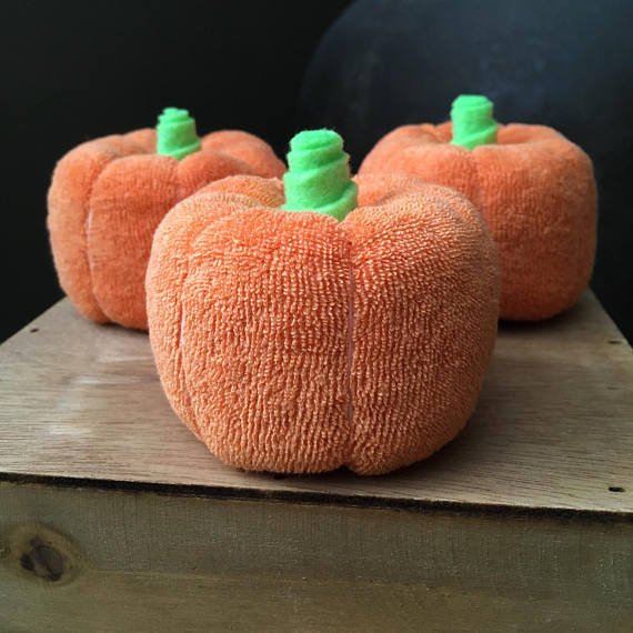 A Baby Shower Washcloth Pumpkin