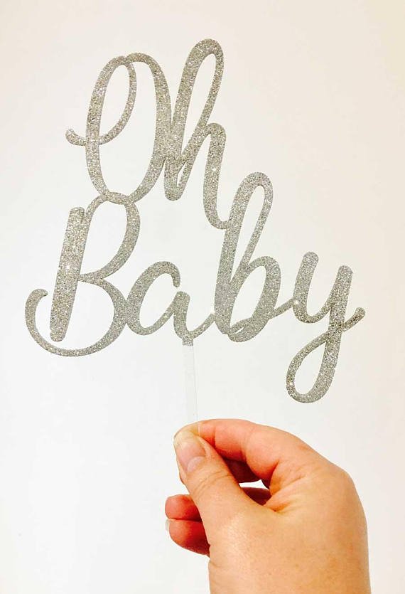 A Classic Baby Shower Acrylic Cake Topper