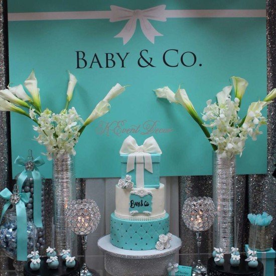 A Elegant Tiffany Themed Baby Shower