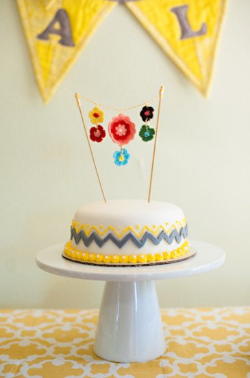 A Yellow Grey And White Baby Shower