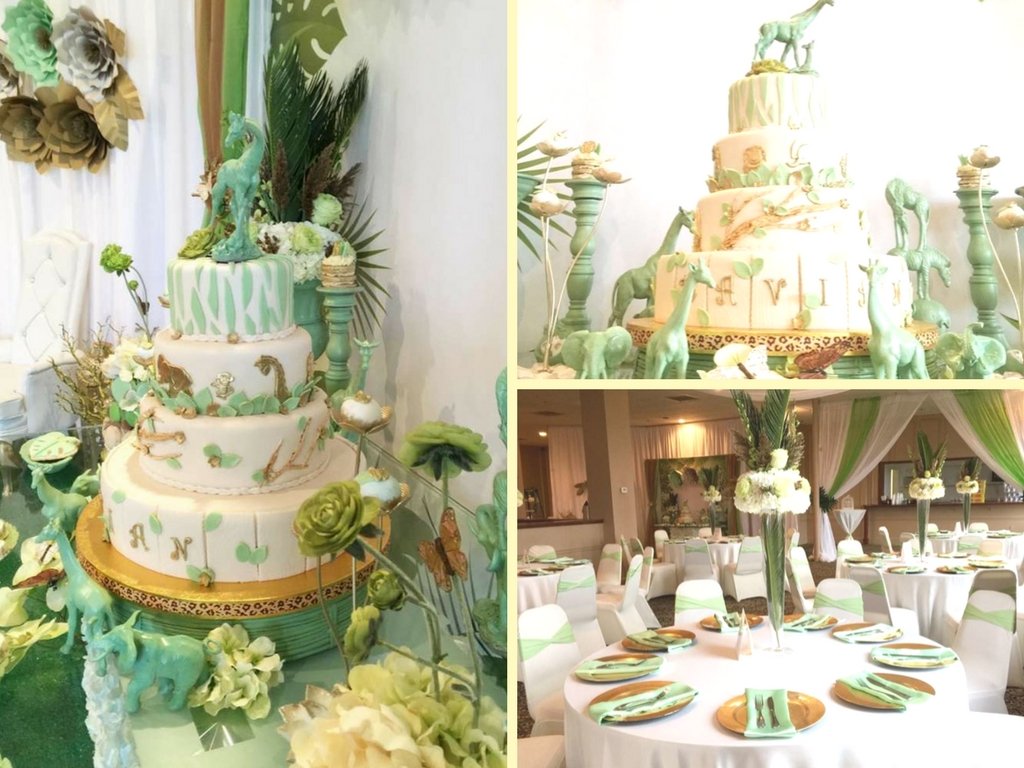 A Fantastic Mint Green Jungle Baby Shower