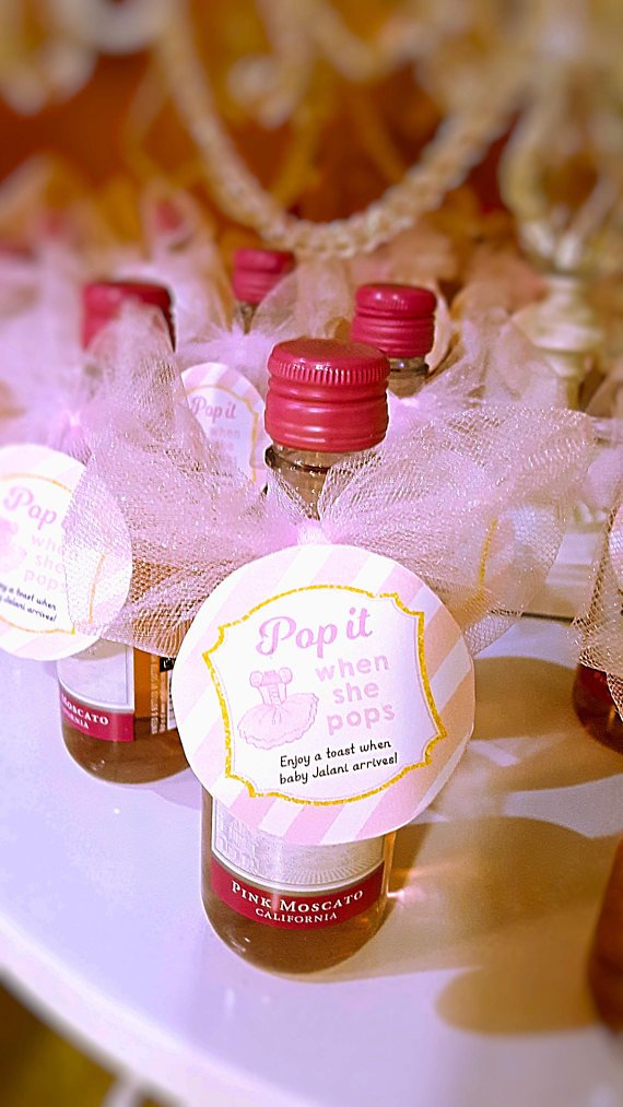 A Tutu Champagne Favor Tag