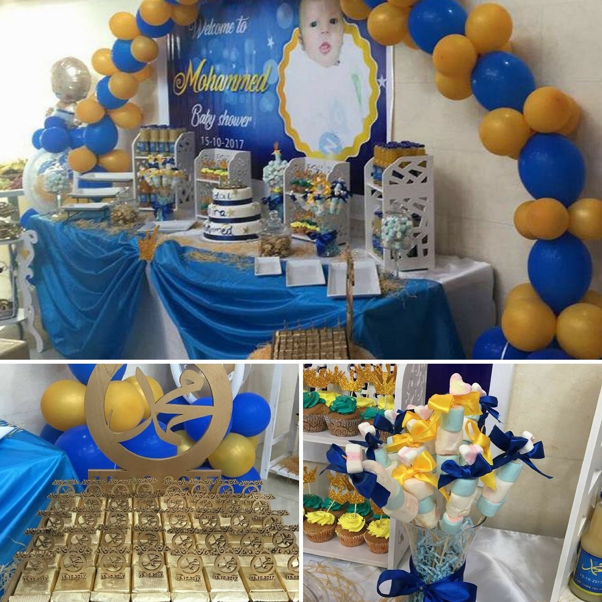 Gold and Navy Royal Baby Shower