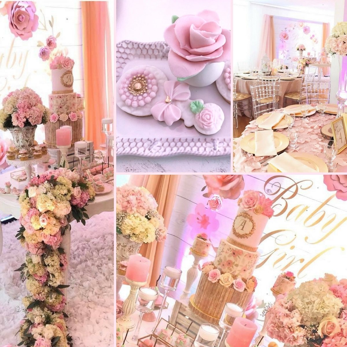 Pretty Pink And Floral Baby Shower