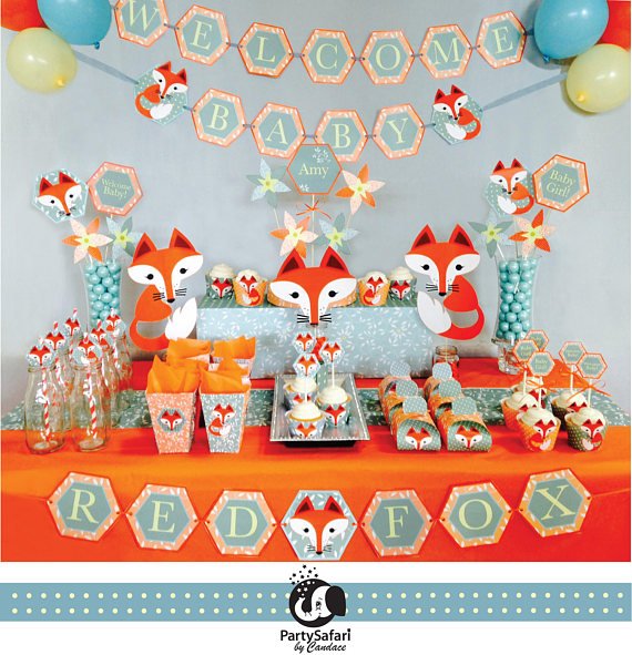 A Woodland Red Fox Baby Shower Package