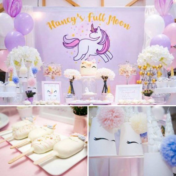 Unicorn Full Moon Birthday Party