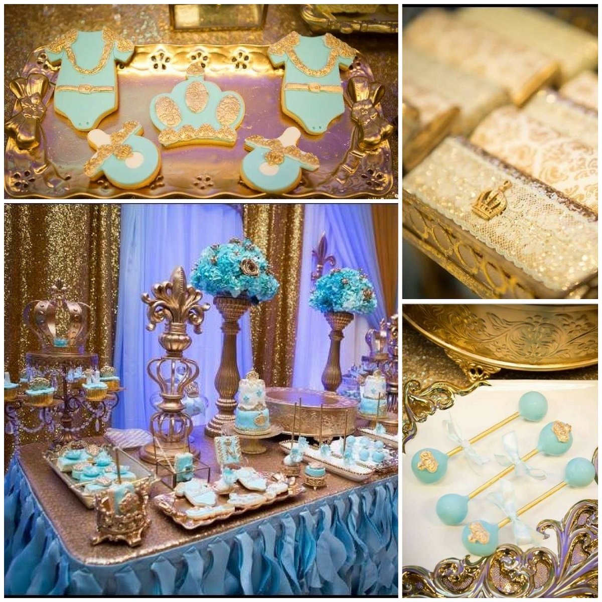 Gold and Blue Royal Baby Shower