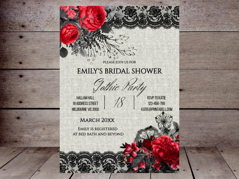 Gothic Valentine Invitation