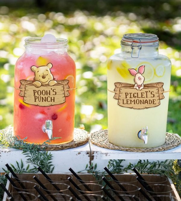 Printable Winnie the Pooh Party Drink Label