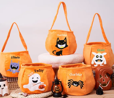 Halloween Basket embroidered