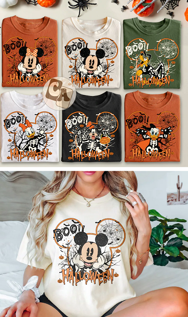 Vintage Disney Halloween All Characters Shirts