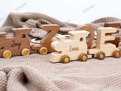 Wooden Train Set,Personalized Train Toys