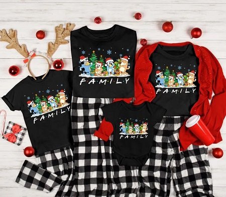 Bluey Family Christmas Shirt